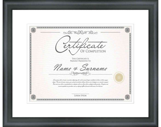 Black Frame for Certificates & Diplomas