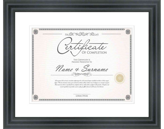 Black Frame for Certificates & Diplomas