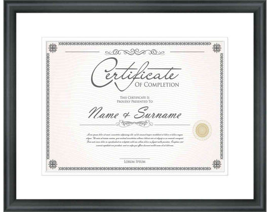 Black Frame for Certificates & Diplomas