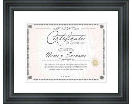 Black Frame for Certificates & Diplomas