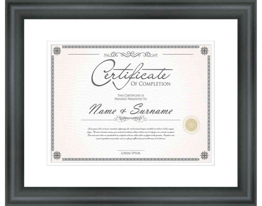 Black Frame for Certificates & Diplomas