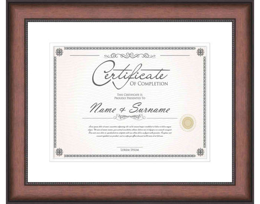 Walnut Frame for Certificates & Diplomas