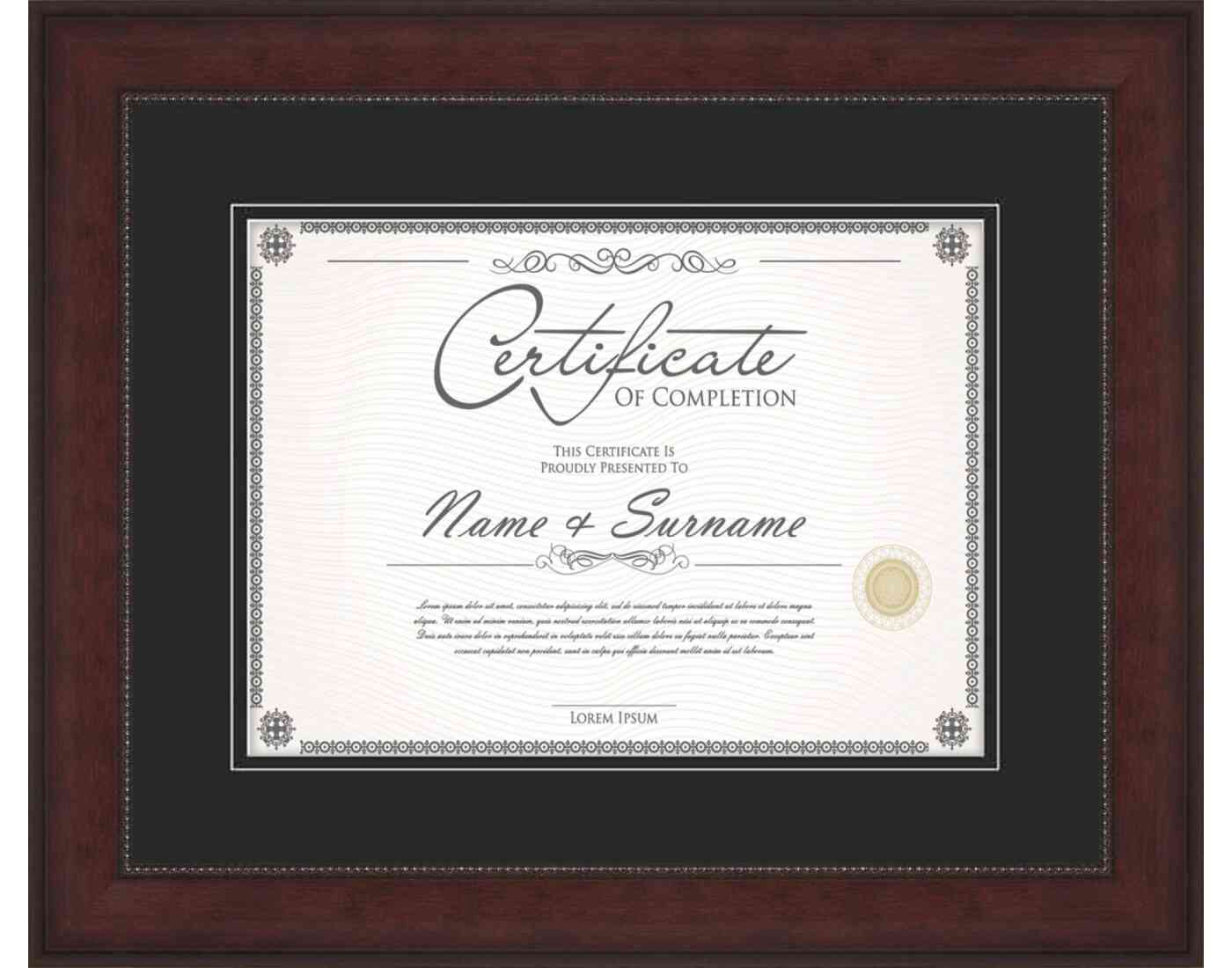 Mahogany Frame for Certificates & Diplomas