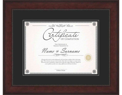 Mahogany Frame for Certificates & Diplomas