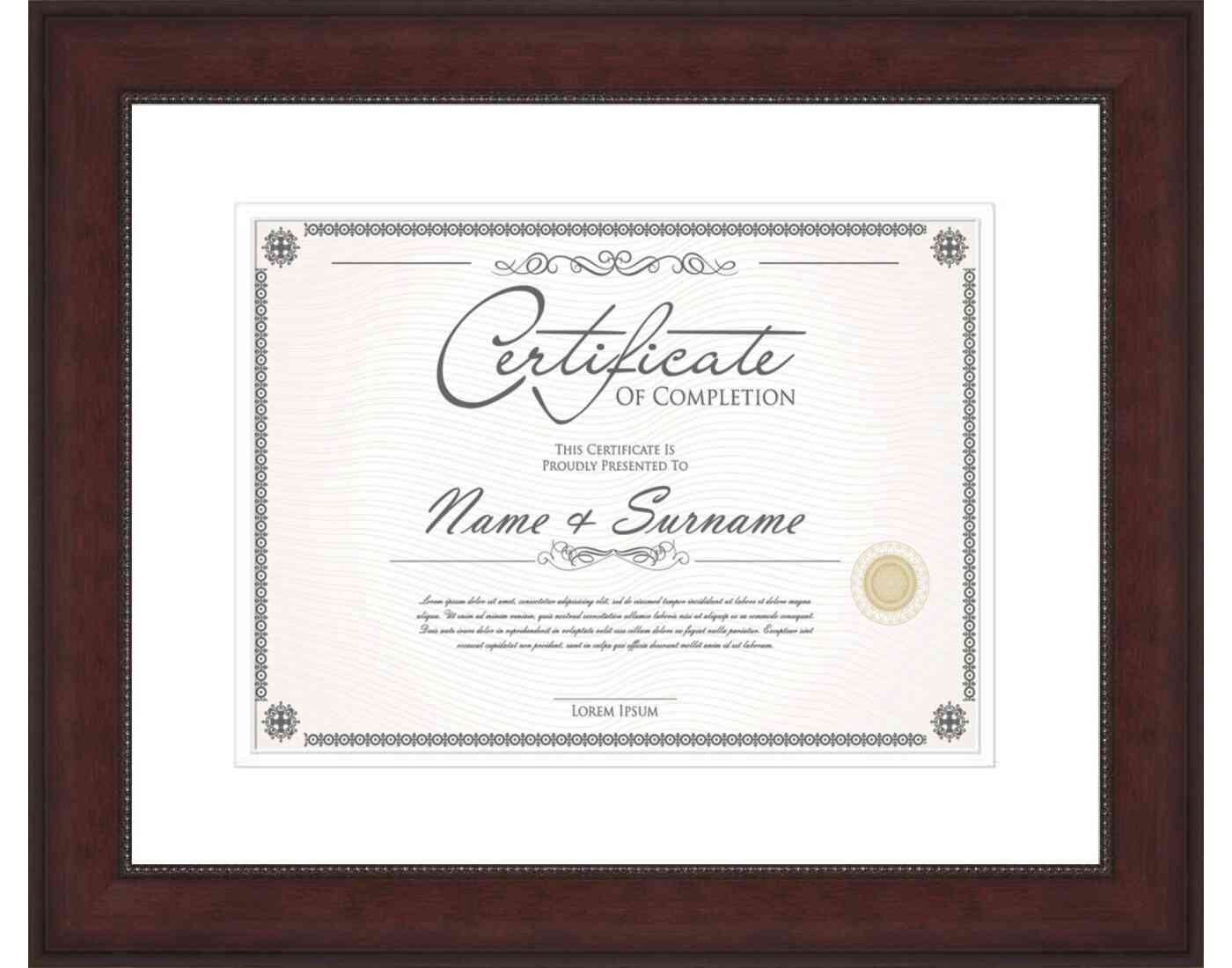 Mahogany Frame for Certificates & Diplomas