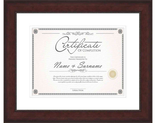 Mahogany Frame for Certificates & Diplomas