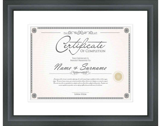 Black Frame for Certificates & Diplomas