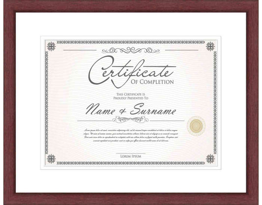 Mahogany Frame for Certificates & Diplomas