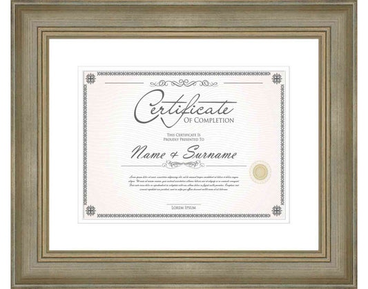 Silver Frame for Certificates & Diplomas