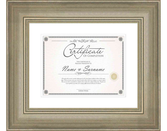 Silver Frame for Certificates & Diplomas