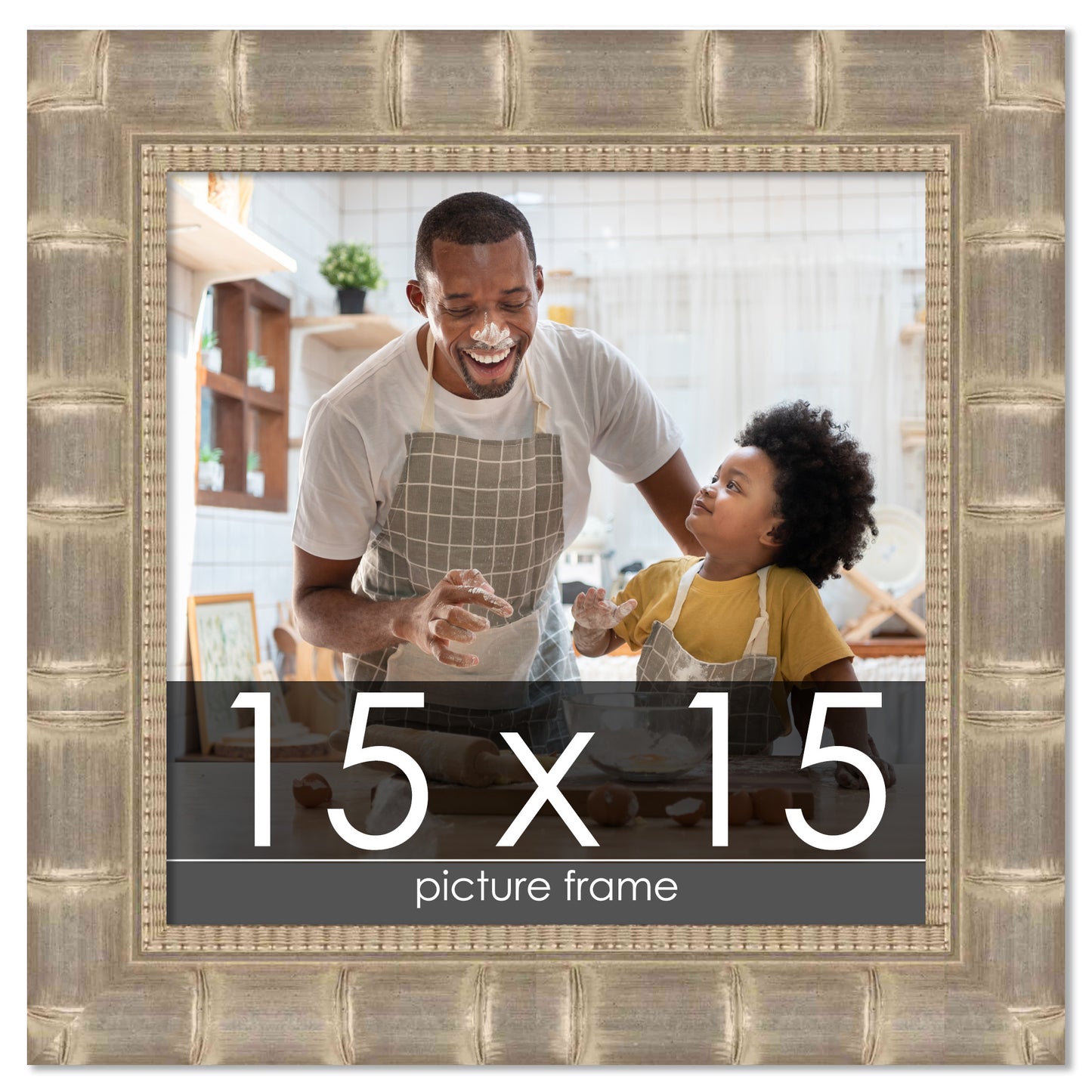 Bamboo Silver Wood Picture Frame