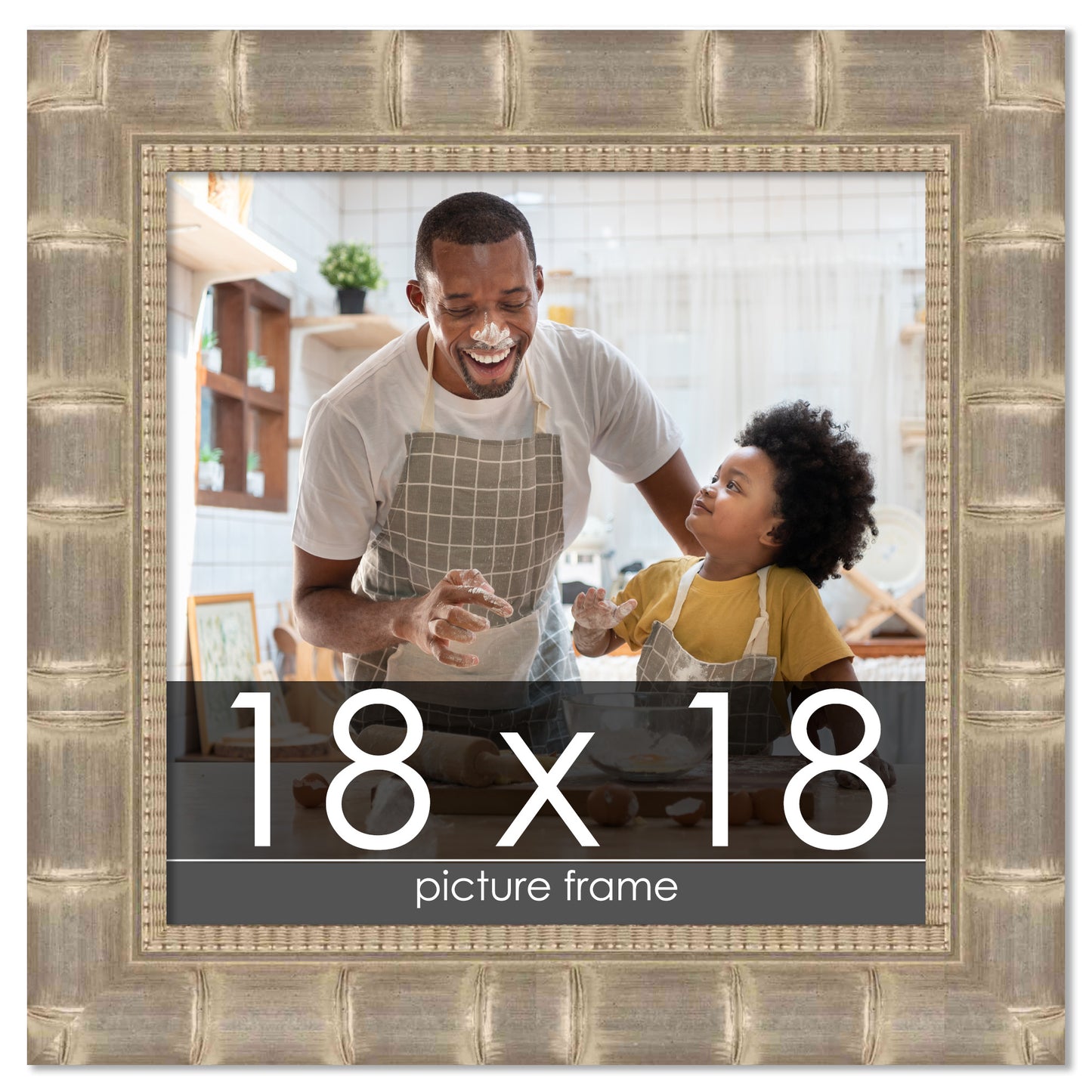 Bamboo Silver Wood Picture Frame