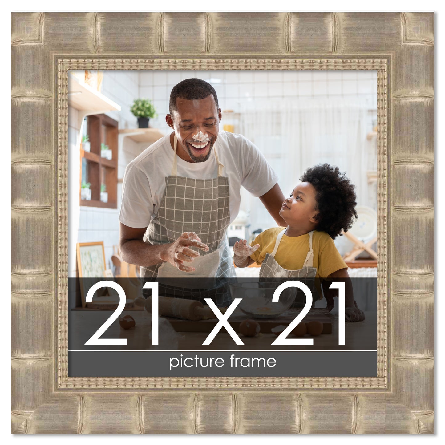 Bamboo Silver Wood Picture Frame
