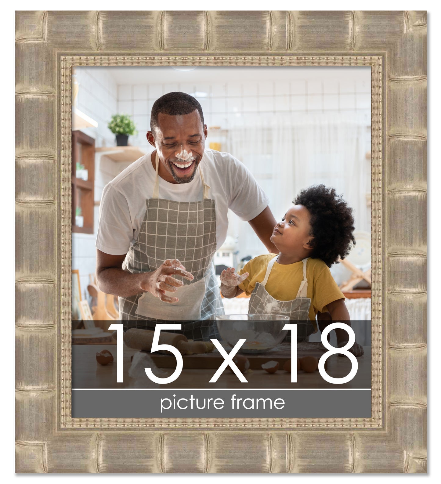 Bamboo Silver Wood Picture Frame