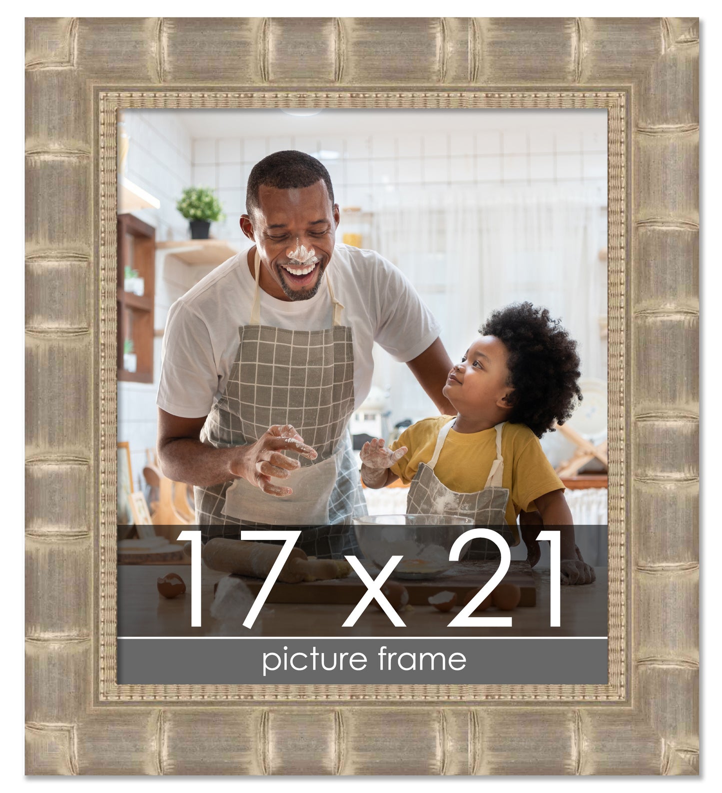 Bamboo Silver Wood Picture Frame
