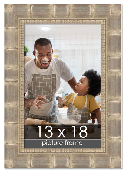 Bamboo Silver Wood Picture Frame