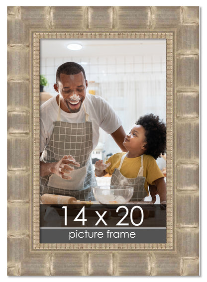 Bamboo Silver Wood Picture Frame