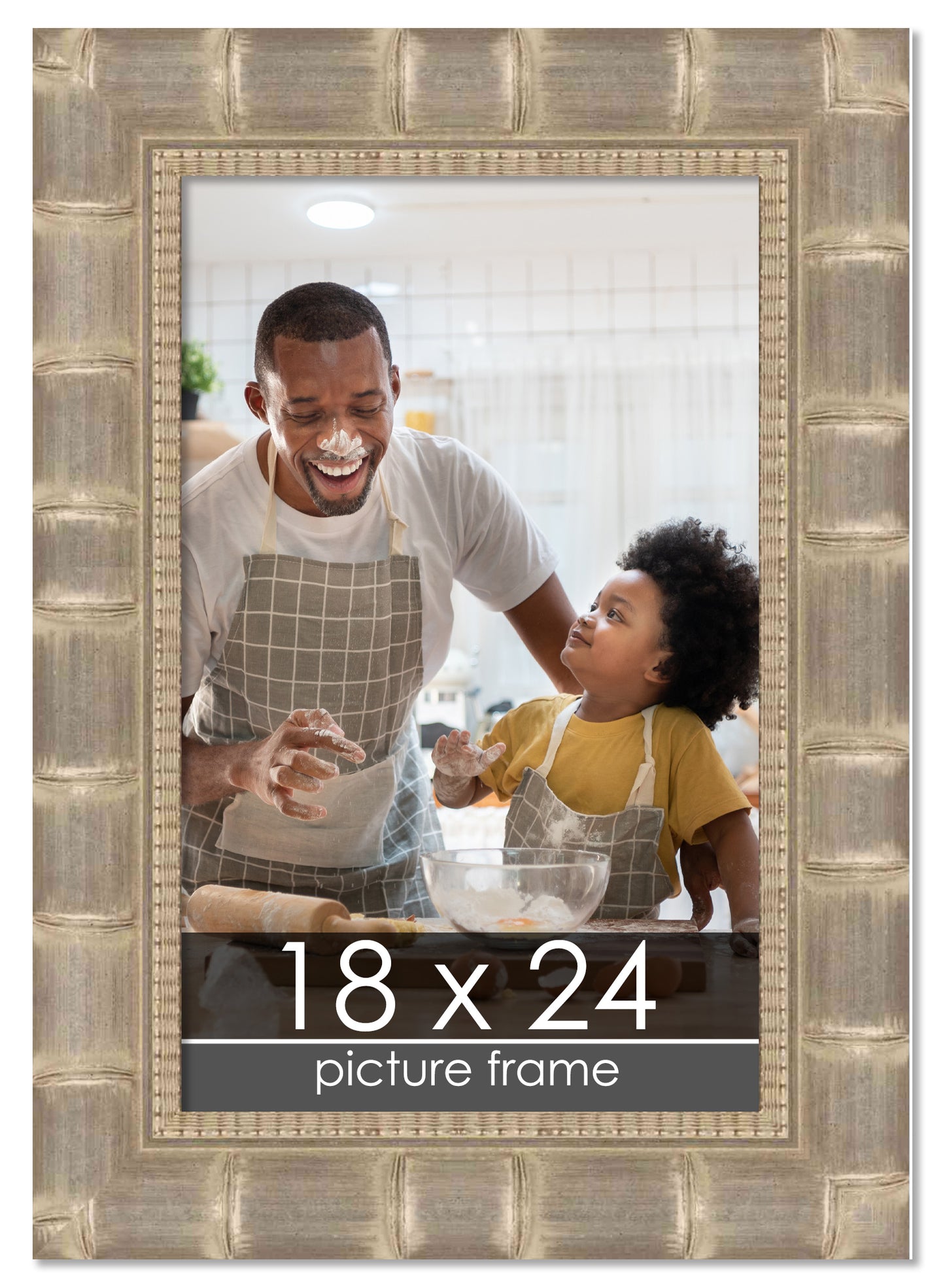 Bamboo Silver Wood Picture Frame