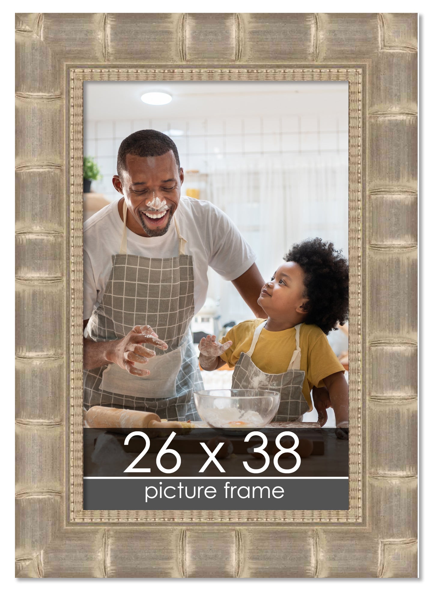 Bamboo Silver Wood Picture Frame