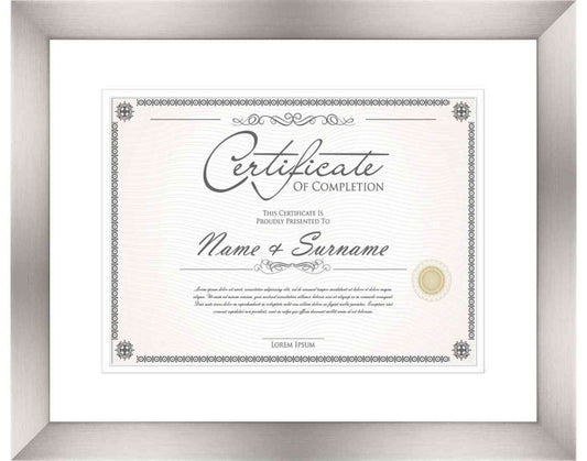 Pewter Frame for Certificates & Diplomas