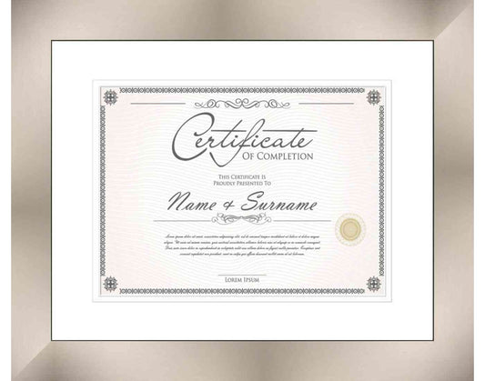 Pewter Frame for Certificates & Diplomas
