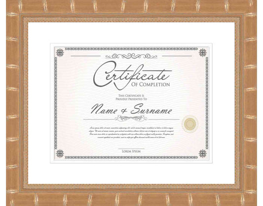 Gold Frame for Certificates & Diplomas