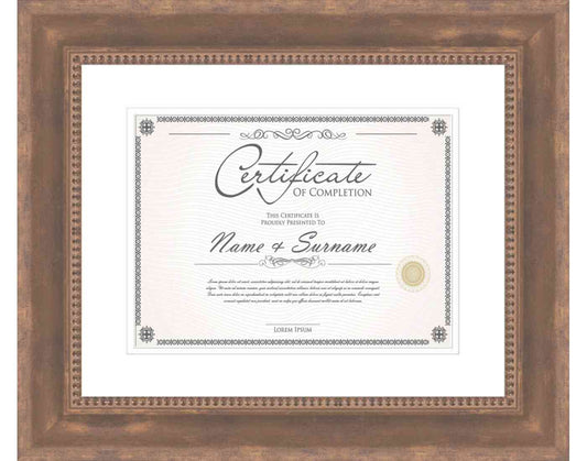 Antique Gold Frame for Certificates & Diplomas