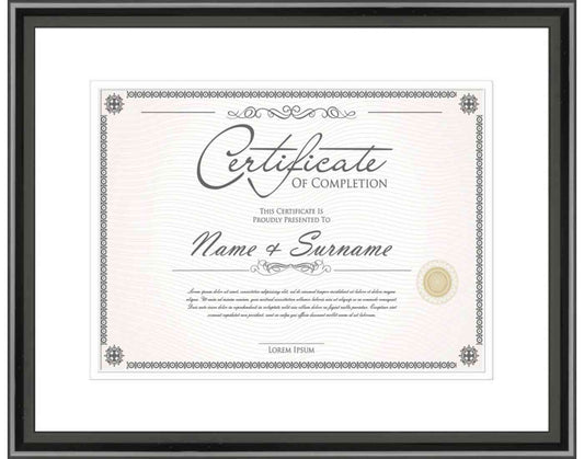 Black Frame for Certificates & Diplomas