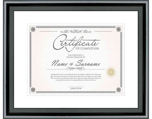 Black Frame for Certificates & Diplomas