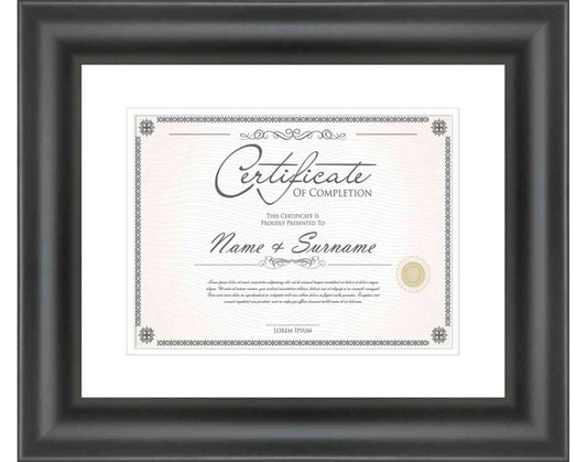 Black Frame for Certificates & Diplomas