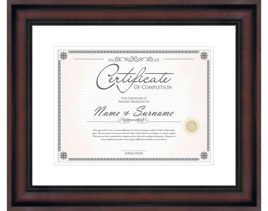 Mahogany Frame for Certificates & Diplomas