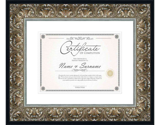 Silver Frame for Certificates & Diplomas