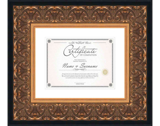 Gold Frame for Certificates & Diplomas