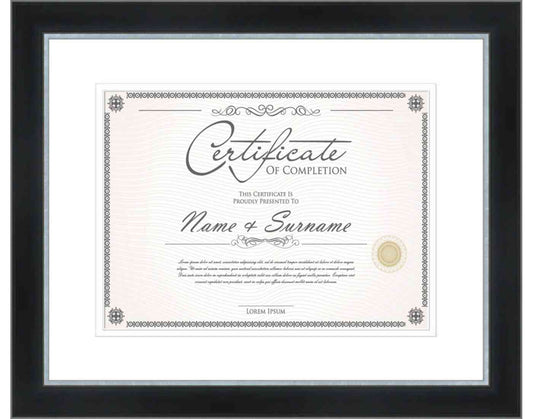 Black Frame for Certificates & Diplomas