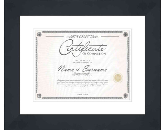 Black Frame for Certificates & Diplomas