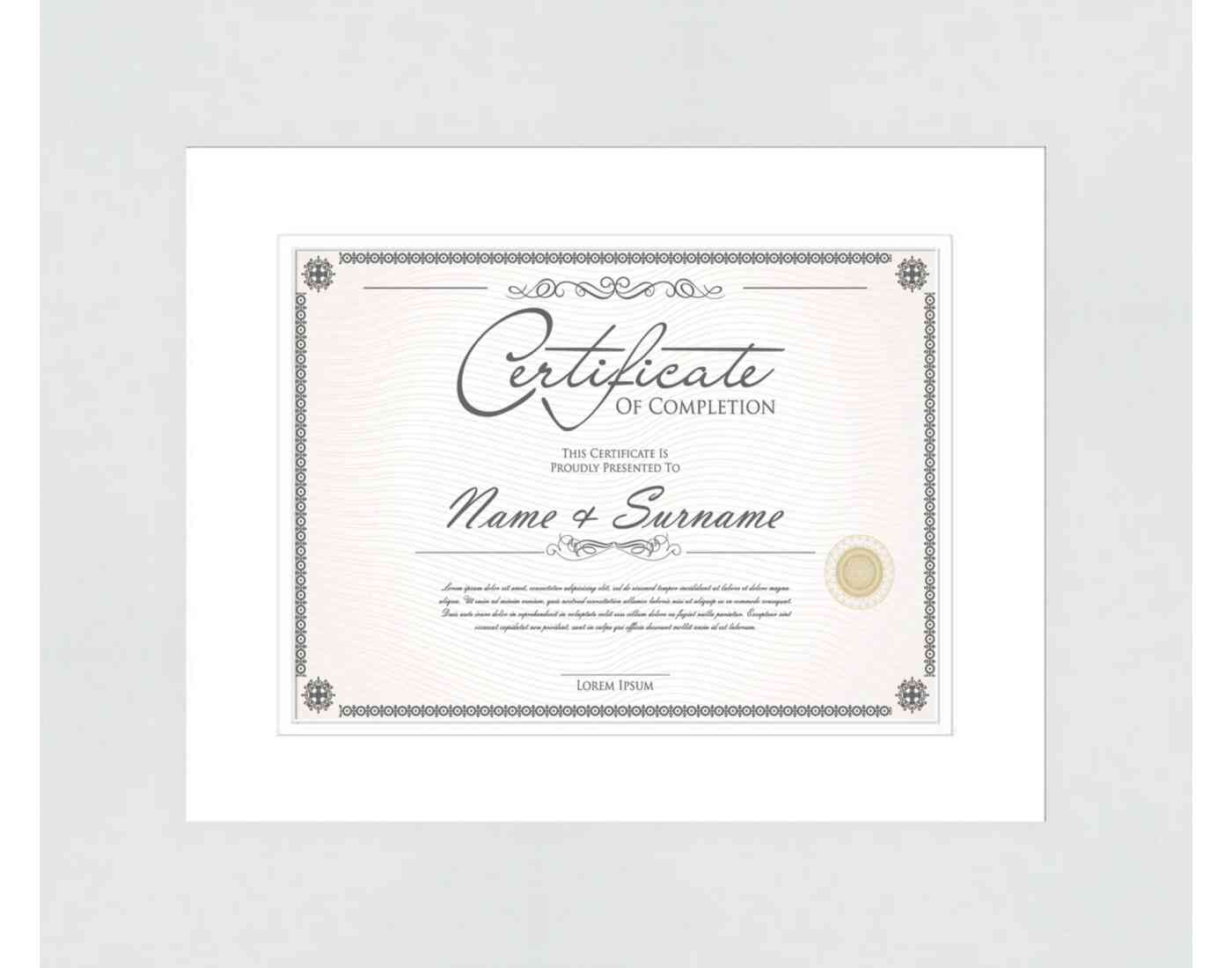 White Frame for Certificates & Diplomas