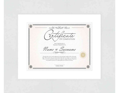 White Frame for Certificates & Diplomas