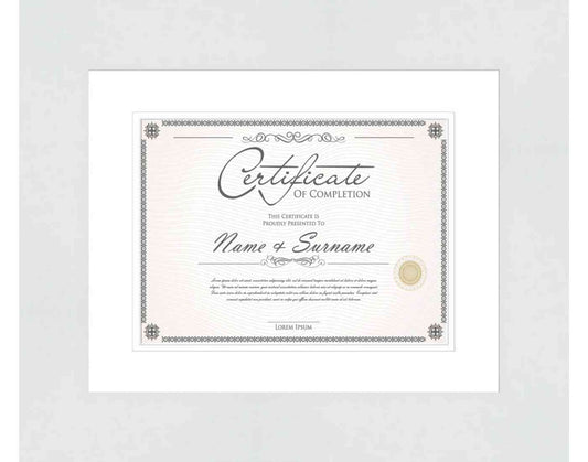 White Frame for Certificates & Diplomas