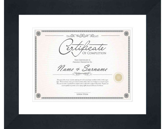 Black Frame for Certificates & Diplomas
