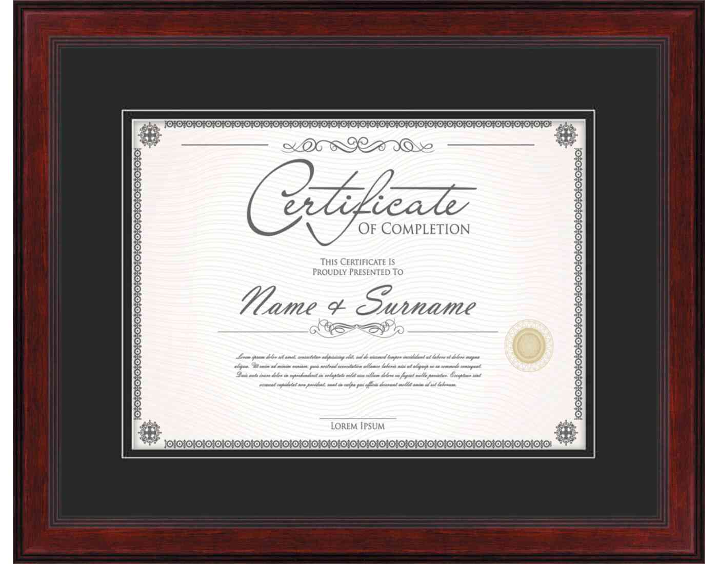 Mahogany Frame for Certificates & Diplomas