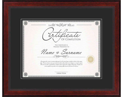 Mahogany Frame for Certificates & Diplomas
