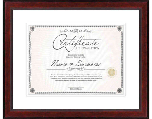 Mahogany Frame for Certificates & Diplomas