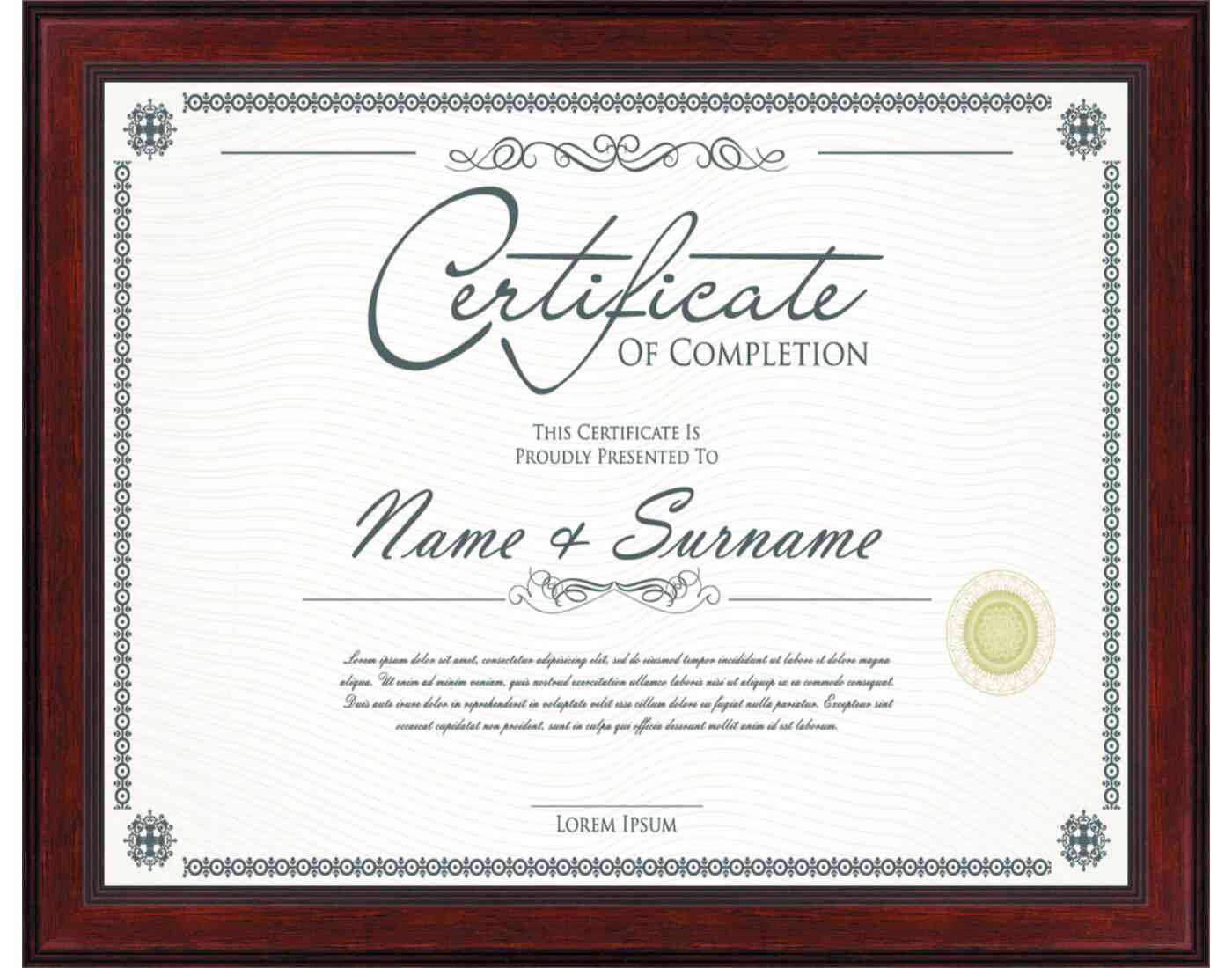 Mahogany Frame for Certificates & Diplomas
