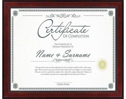 Mahogany Frame for Certificates & Diplomas
