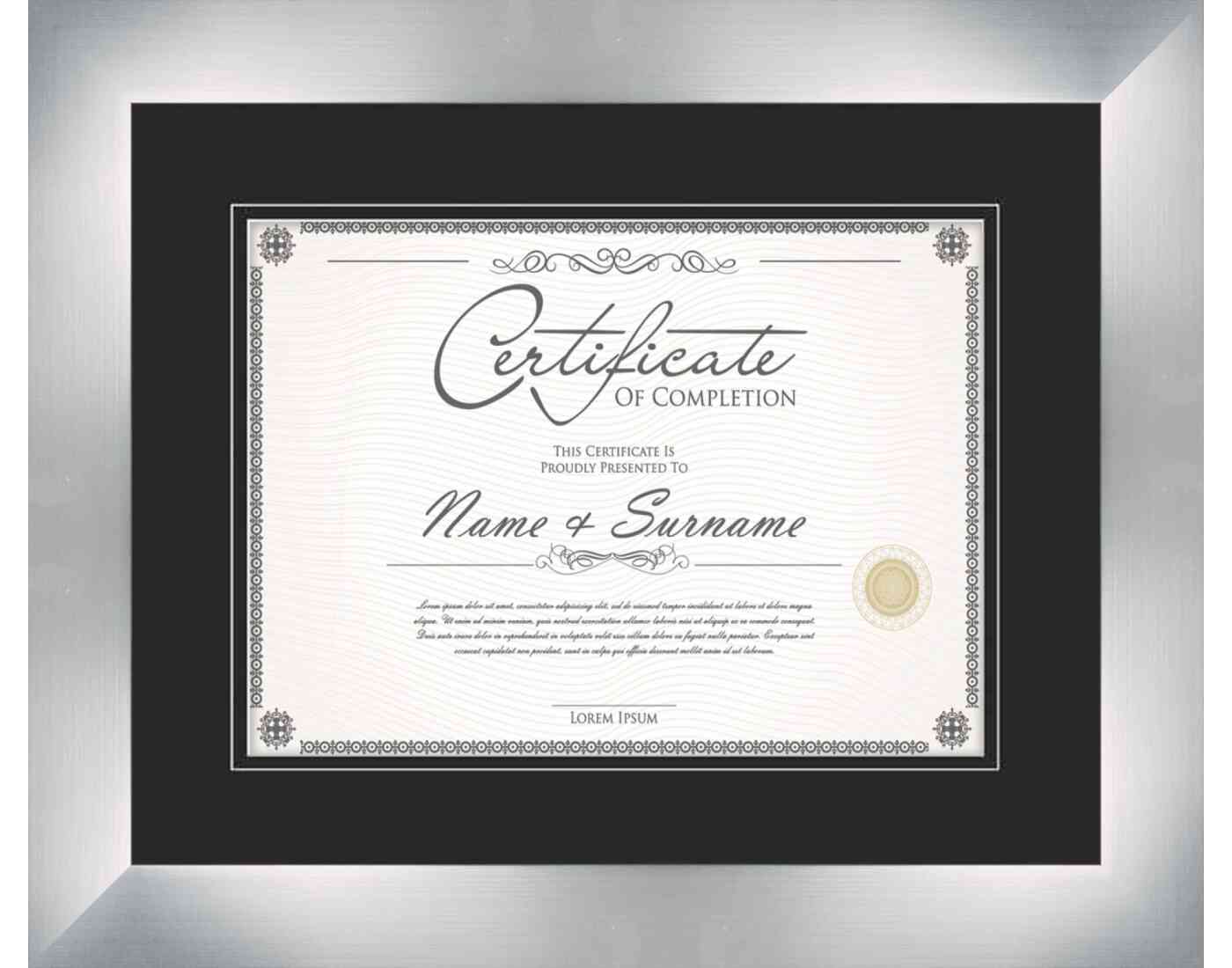 Silver Frame for Certificates & Diplomas