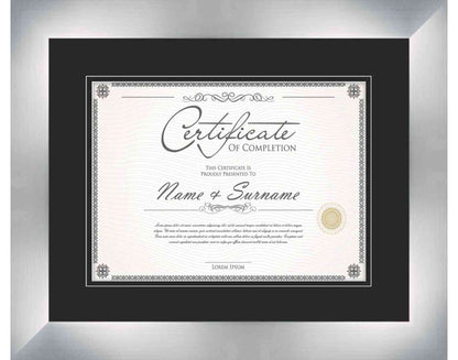 Silver Frame for Certificates & Diplomas