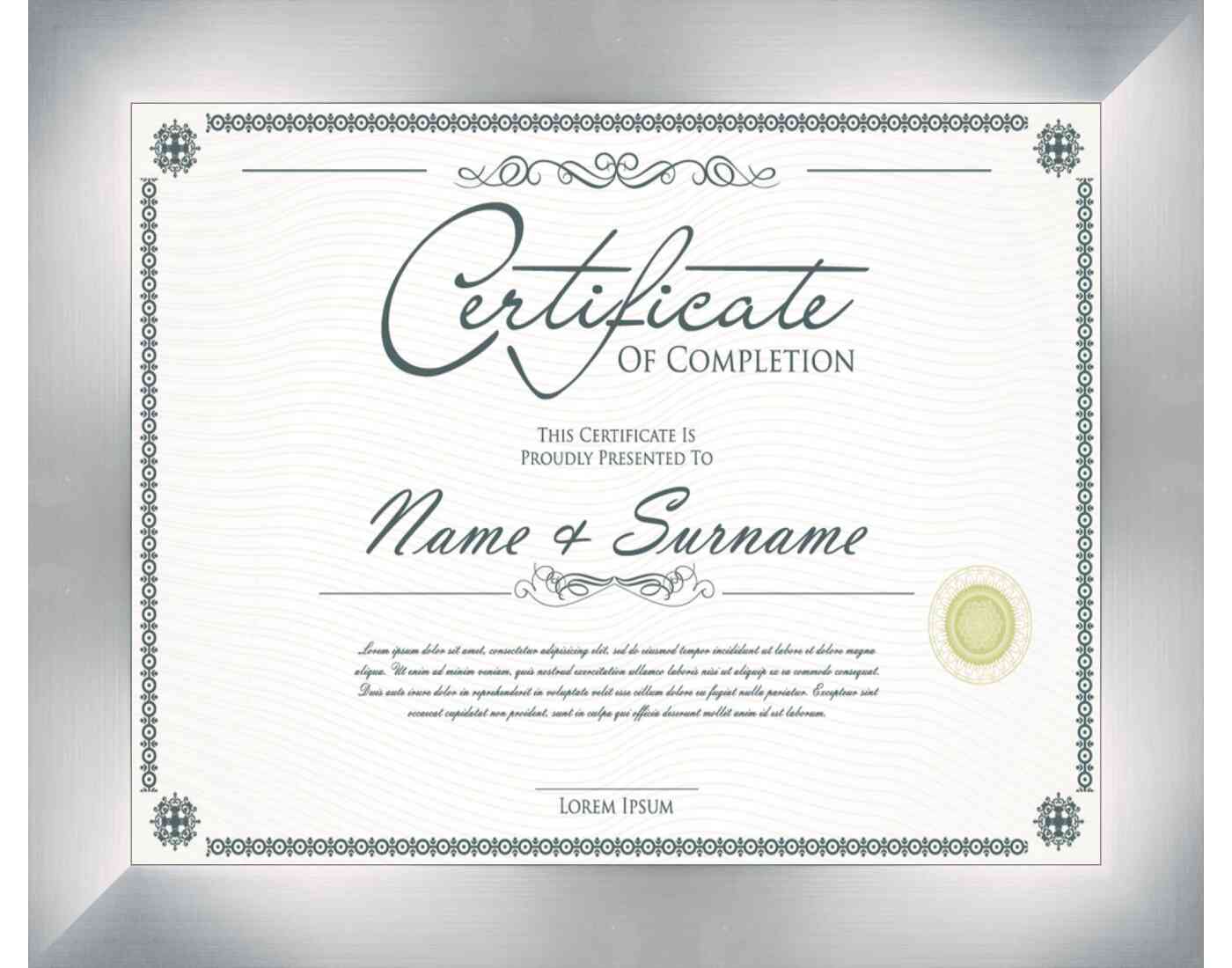 Silver Frame for Certificates & Diplomas