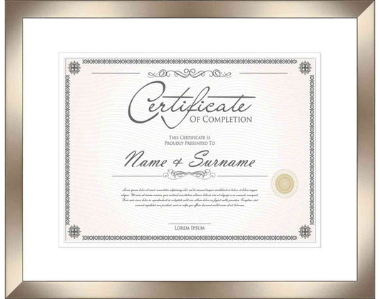 Pewter Frame for Certificates & Diplomas