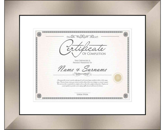 Pewter Frame for Certificates & Diplomas
