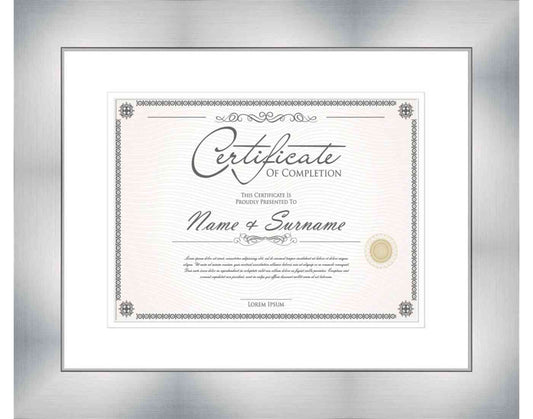 Silver Frame for Certificates & Diplomas